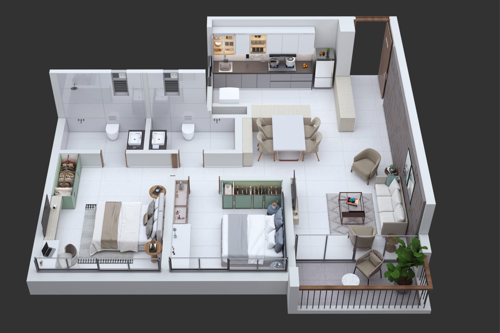 2 Bedroom Plan