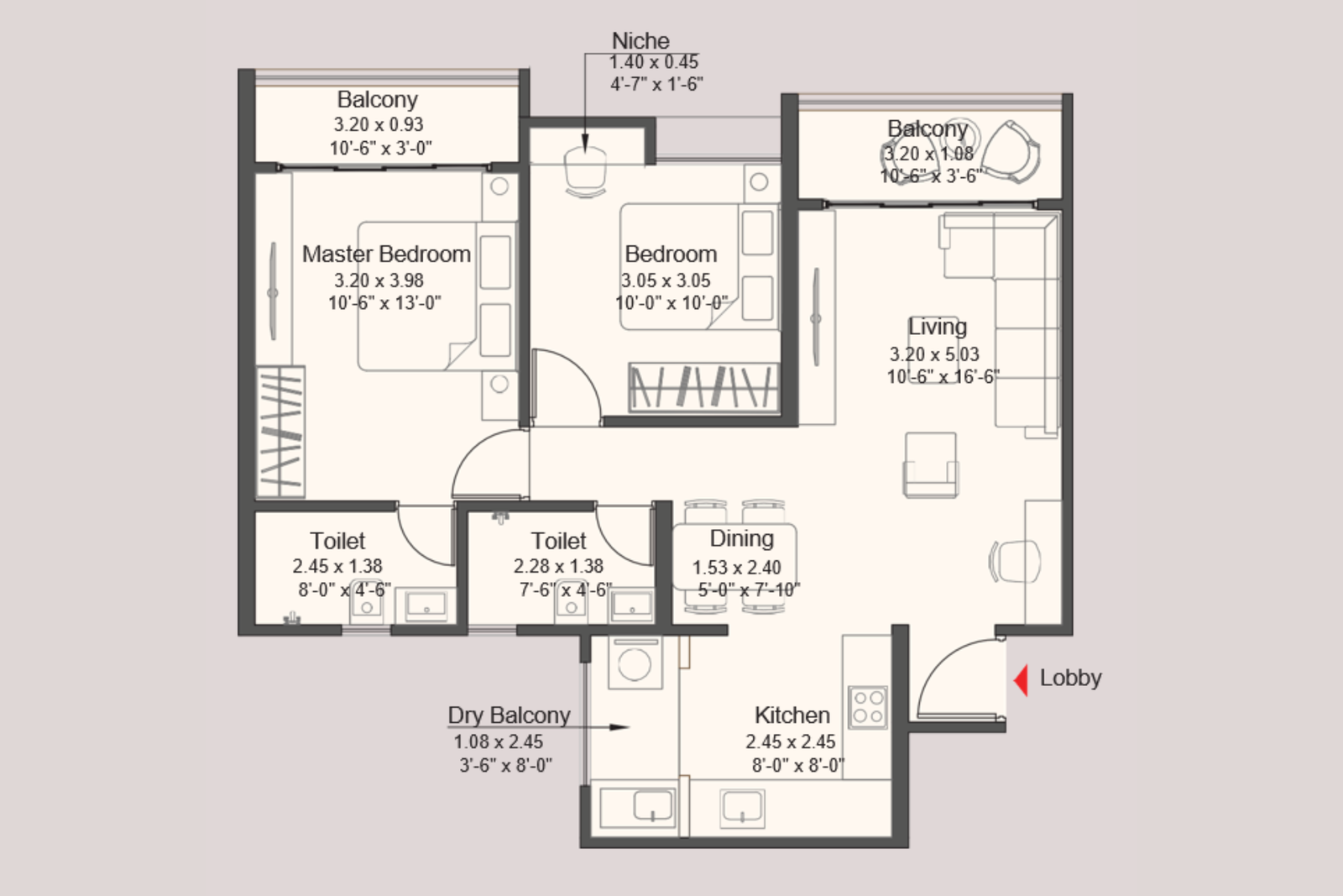2 BED Premium - B