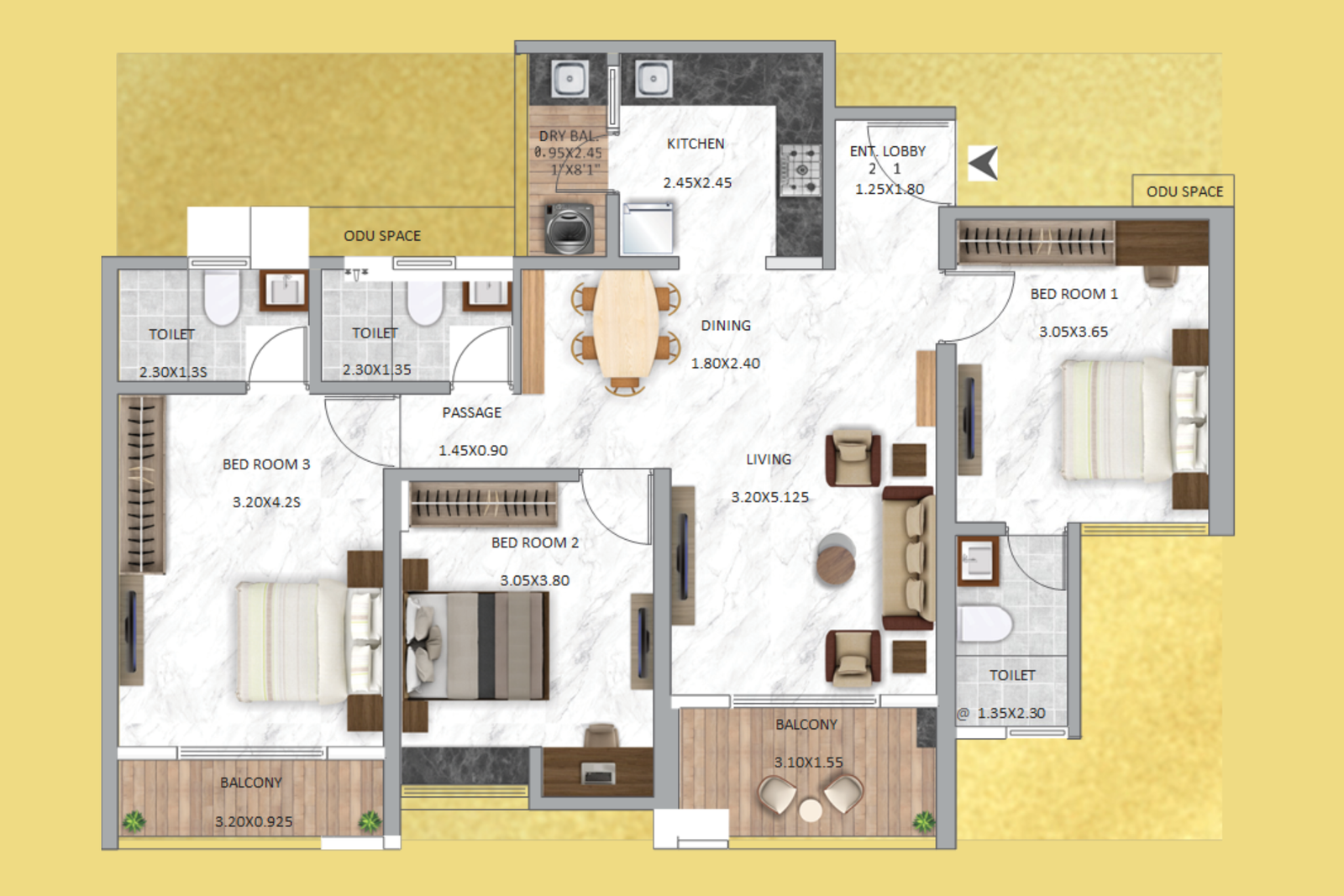 3 BHK PREMIUM