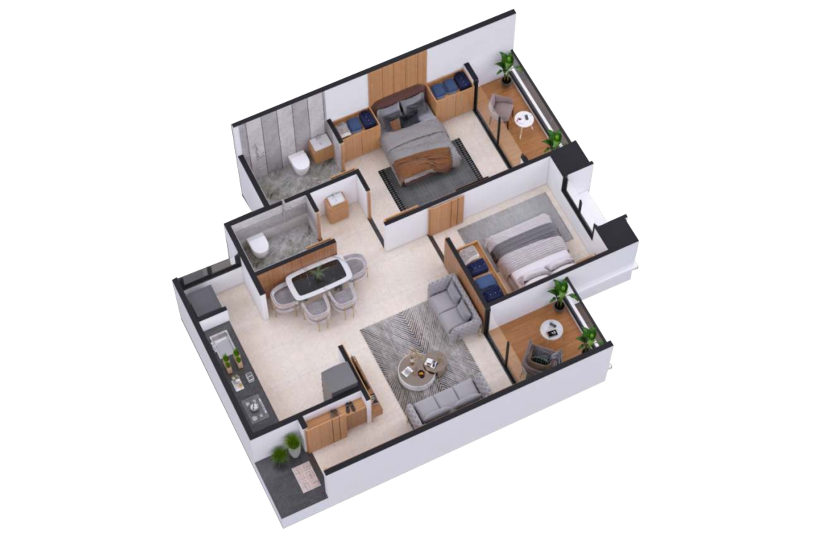 Wing C- 2 BHK