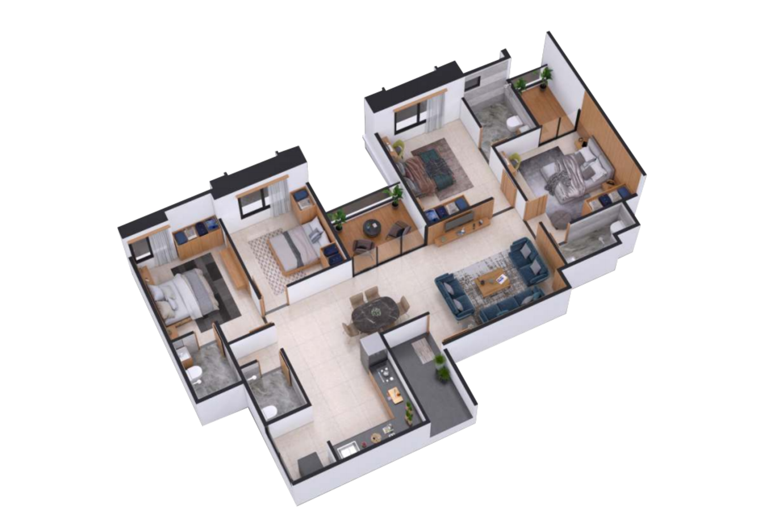 Wing C- 4 BHK