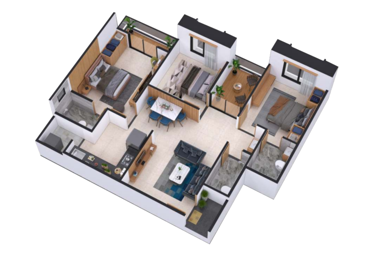 Wing C- 3 BHK