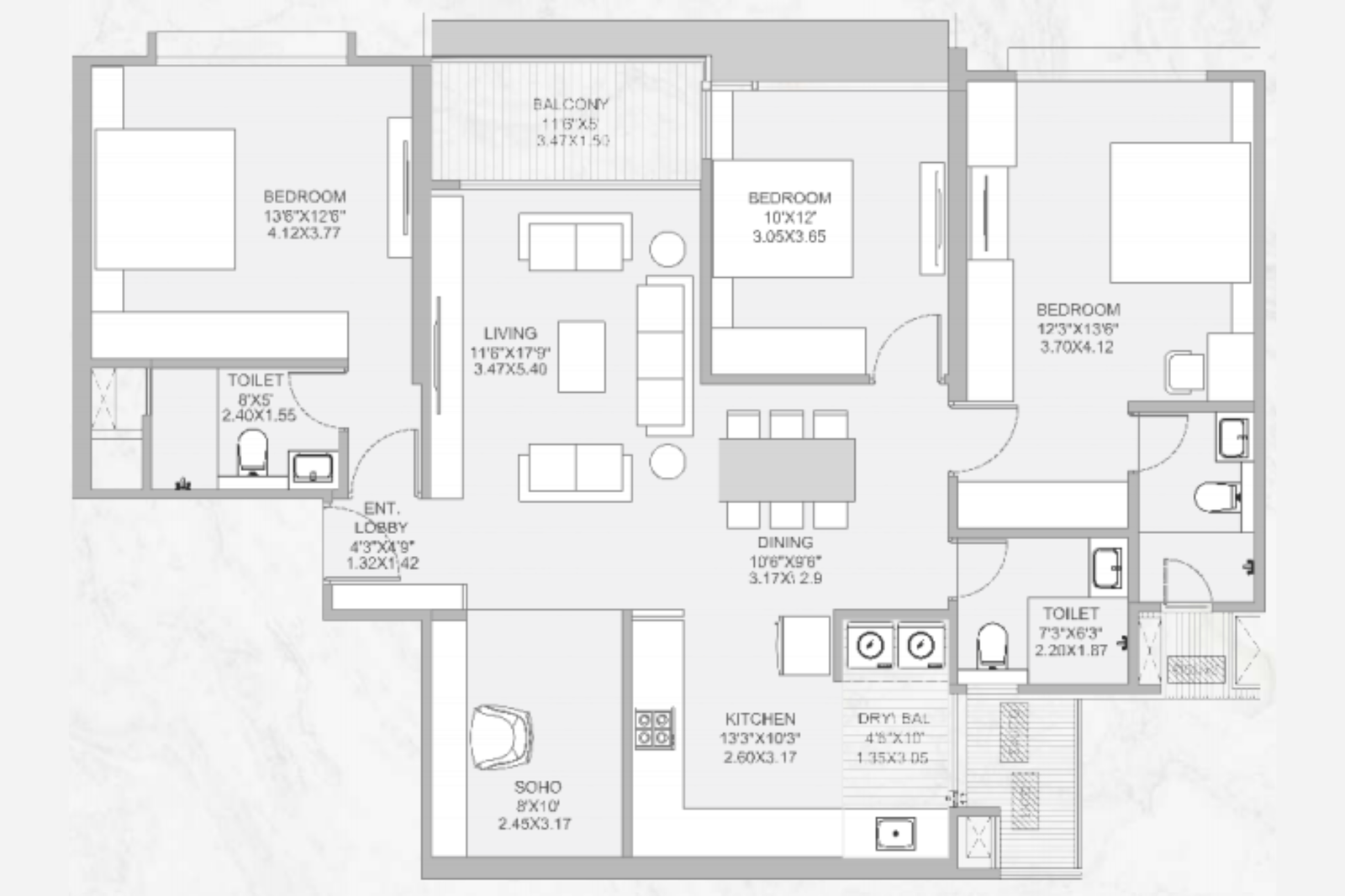 4 BHK Unit B Type